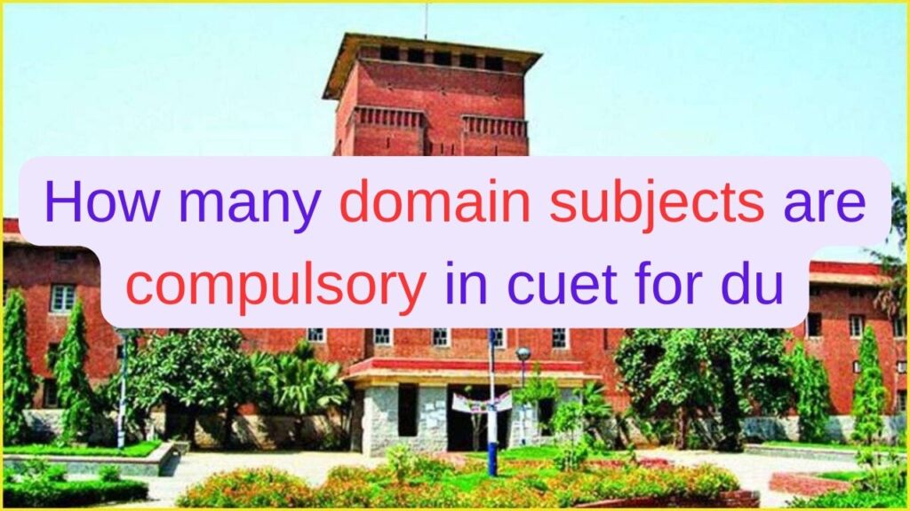 How many domain subjects are compulsory in cuet for du